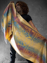 YELLOW AMETHYST DHARMA • Reversible Festival Shawl/Scarf Shawls 