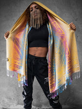YELLOW AMETHYST DHARMA • Reversible Festival Shawl/Scarf Shawls 