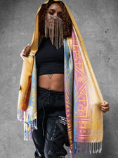 YELLOW AMETHYST DHARMA • Reversible Festival Shawl/Scarf Shawls 