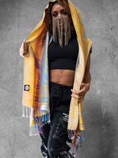 YELLOW AMETHYST DHARMA • Reversible Festival Shawl/Scarf Shawls 