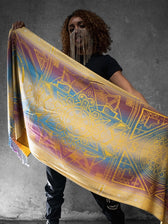 YELLOW AMETHYST DHARMA • Reversible Festival Shawl/Scarf Shawls 