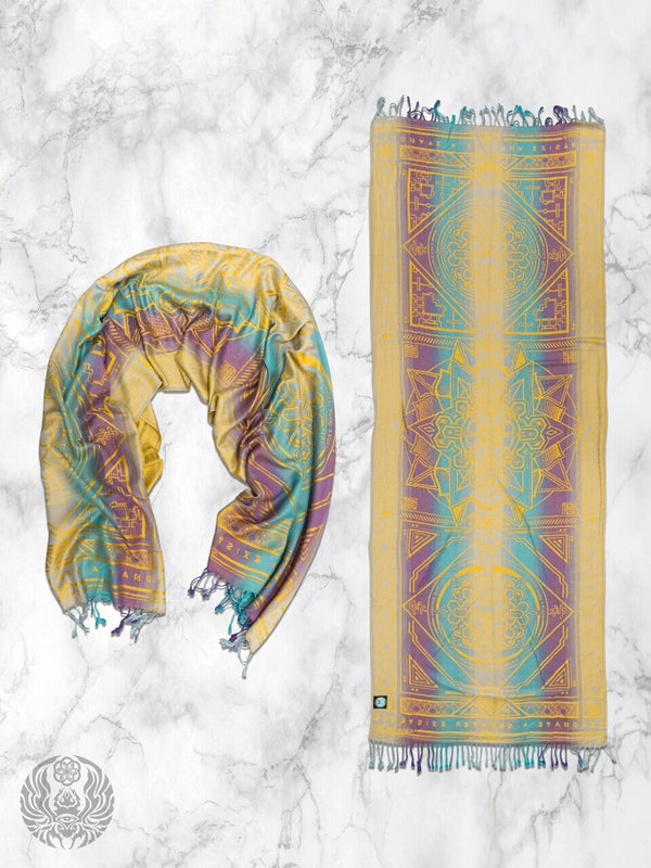 YELLOW AMETHYST DHARMA • Reversible Festival Shawl/Scarf Shawls 