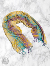 YELLOW AMETHYST DHARMA • Reversible Festival Shawl/Scarf Shawls 
