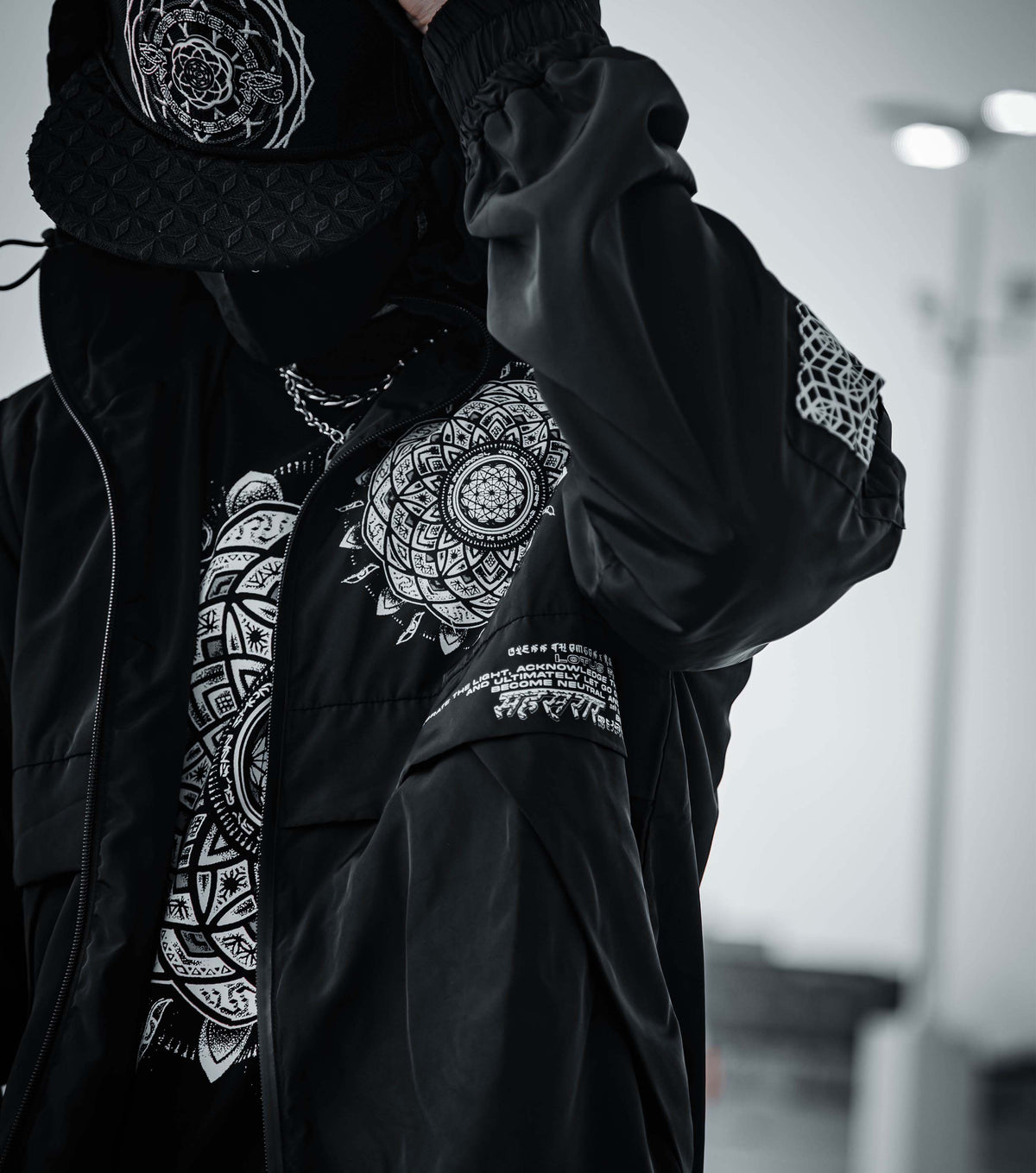 LOTUS THRONE • GLENN THOMSON COLLAB • Waterproof Zip-Up Windbreaker Windbreaker 