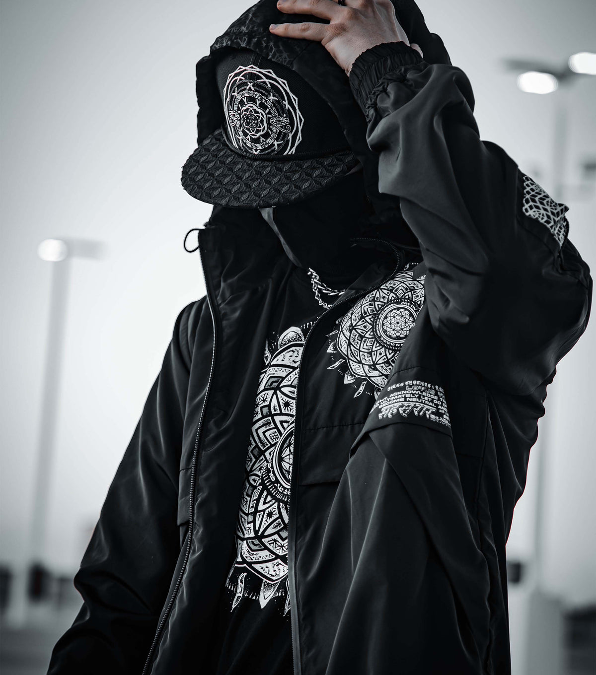 LOTUS THRONE • GLENN THOMSON COLLAB • Waterproof Zip-Up Windbreaker Windbreaker 
