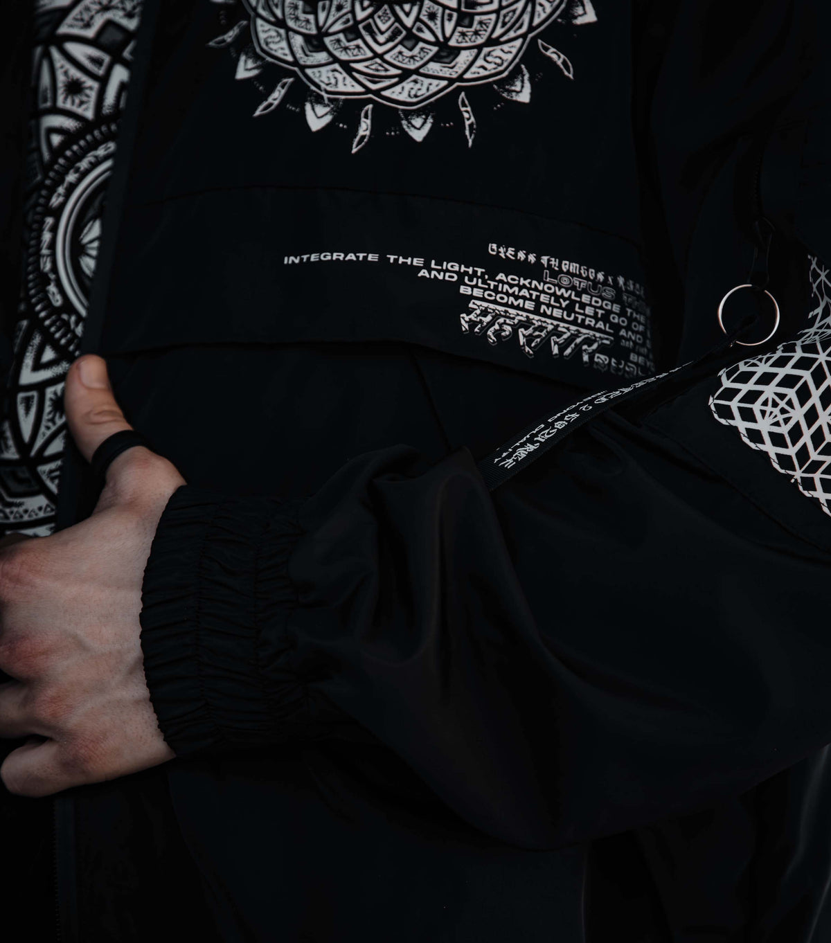 LOTUS THRONE • GLENN THOMSON COLLAB • Waterproof Zip-Up Windbreaker Windbreaker 