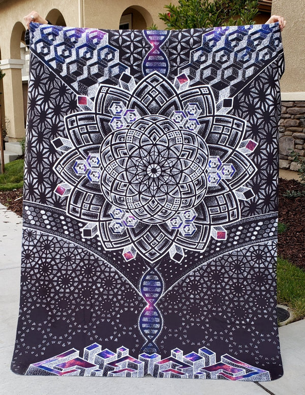 ONENESS GALAXY • Glenn Thomson Sherpa Blanket Blanket 