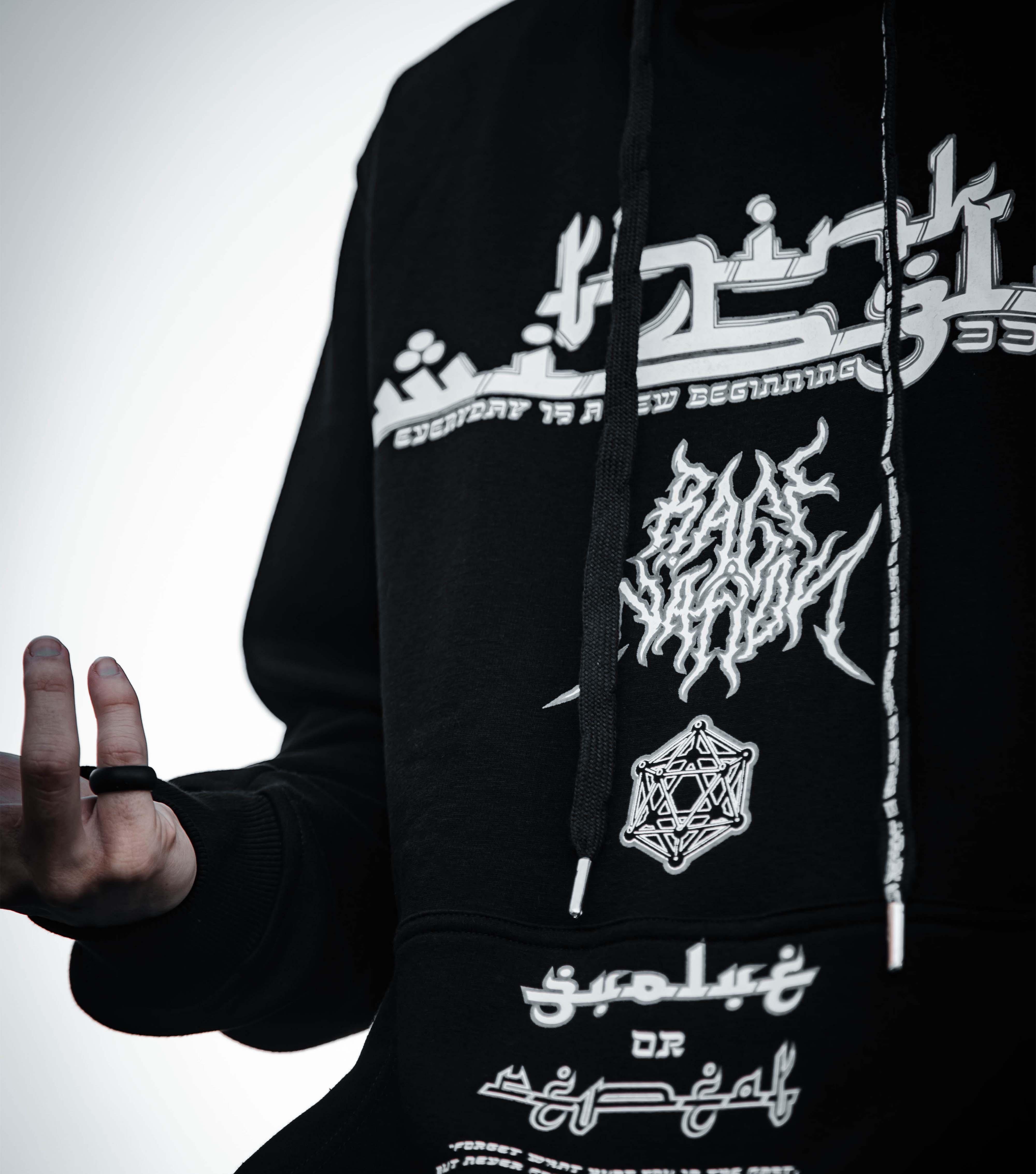 THINK WISELY V3 • Reflective Ink Accent Hoodie Hoodie 