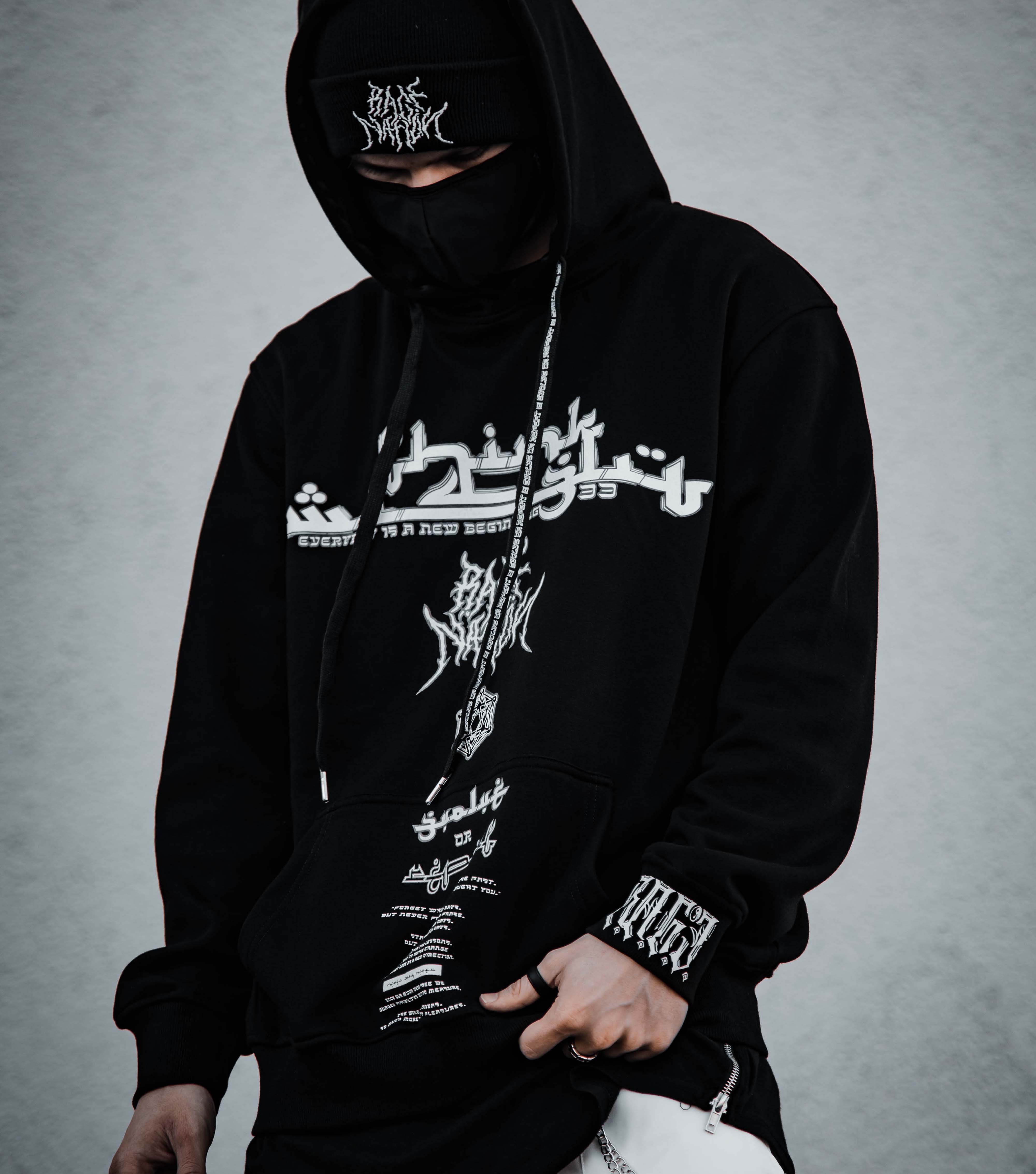 THINK WISELY V3 • Reflective Ink Accent Hoodie Hoodie 