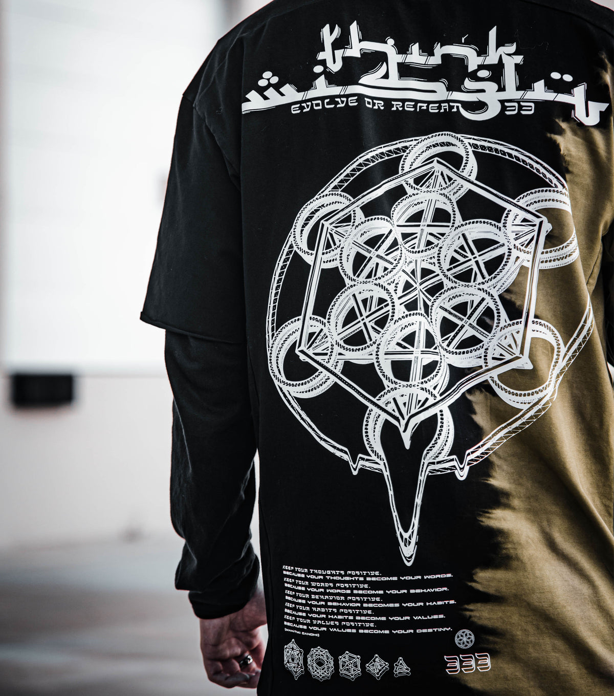 PRE-ORDER • THINK WISELY V1 • Bleach Tie-Dye T-Shirt T-Shirt 