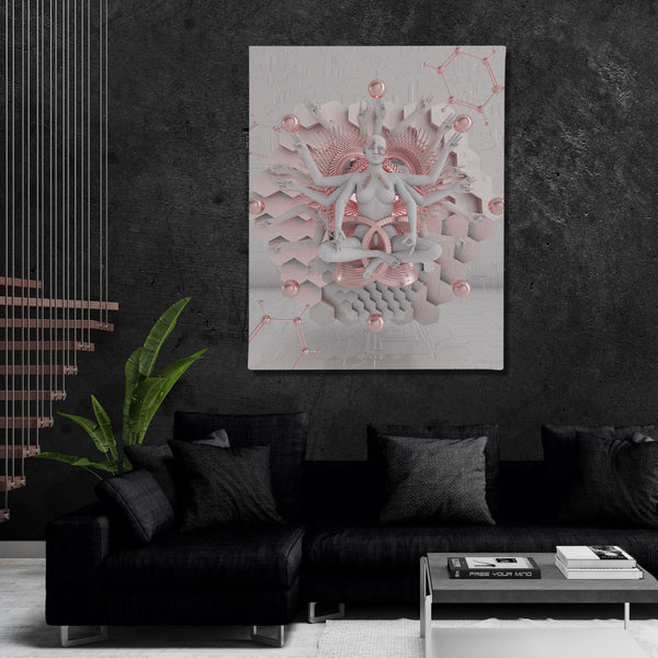 GOT EM • GLASS CRANE • Vertical Canvas Wrap Canvas 