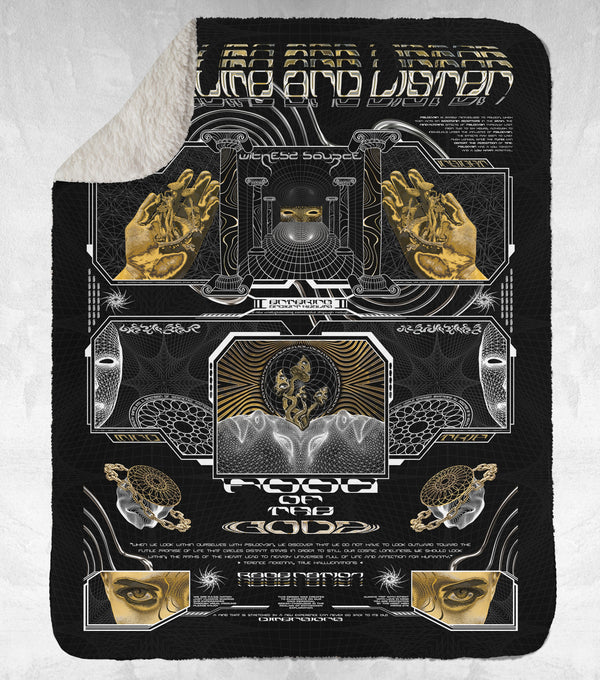GOLDEN TEACHERS V2 • PSILOCYBIN Tribute • Sherpa Blanket Blanket 