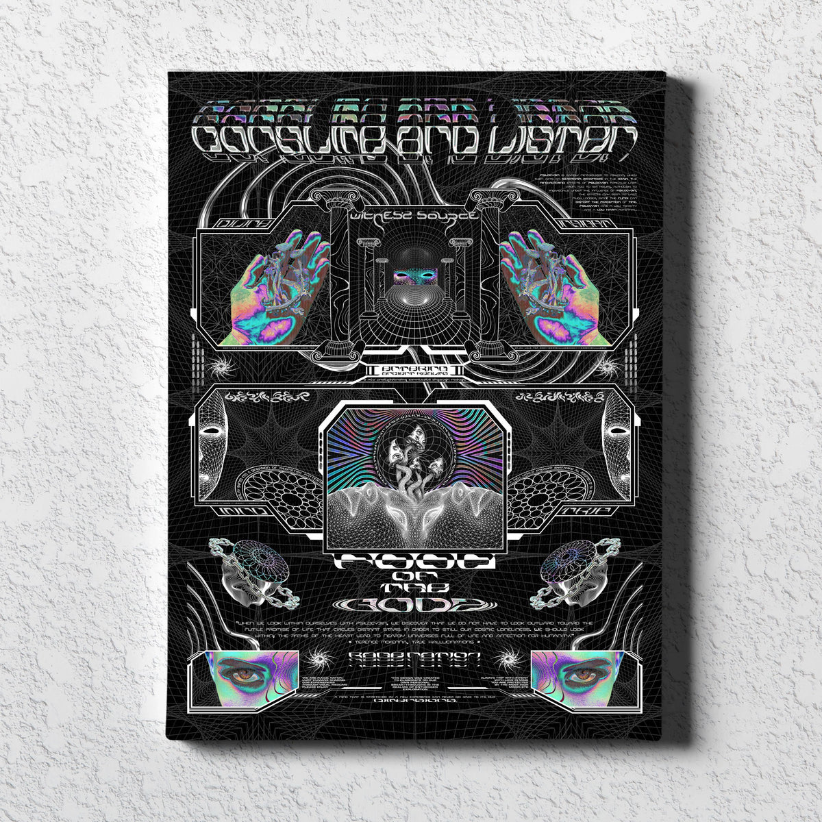 GOLDEN TEACHERS V1 • PSILOCYBIN Tribute • Limited Edition Vertical Canvas Canvas 