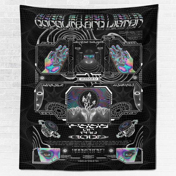 GOLDEN TEACHERS V1 • PSILOCYBIN Tribute • Wall Tapestry Tapestry 