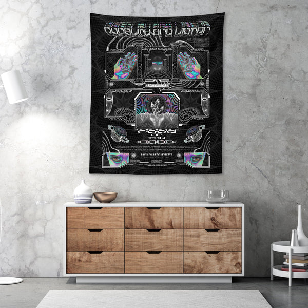 GOLDEN TEACHERS V1 • PSILOCYBIN Tribute • Wall Tapestry Tapestry 