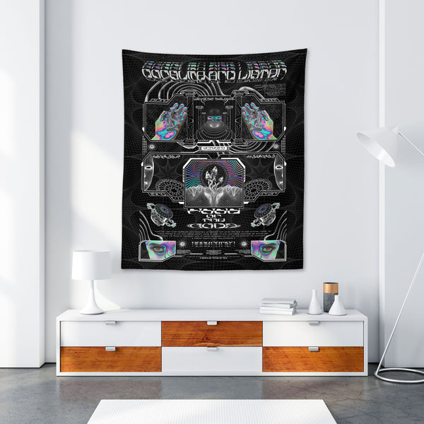 GOLDEN TEACHERS V1 • PSILOCYBIN Tribute • Wall Tapestry Tapestry 