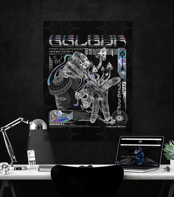 GOLDEN TEACHERS V3 • 𓍊𓋼𓍊 PSILOCYBIN Tribute • Limited Edition Vertical Canvas Canvas 