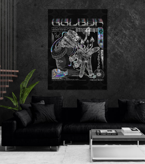 GOLDEN TEACHERS V3 • 𓍊𓋼𓍊 PSILOCYBIN Tribute • Limited Edition Vertical Canvas Canvas 