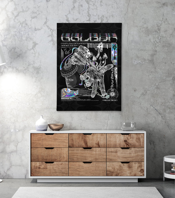 GOLDEN TEACHERS V3 • 𓍊𓋼𓍊 PSILOCYBIN Tribute • Limited Edition Vertical Canvas Canvas 