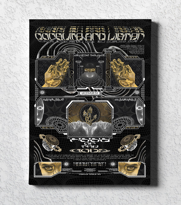 GOLDEN TEACHERS V2 • 𓍊𓋼𓍊 PSILOCYBIN Tribute • Limited Edition Vertical Canvas 