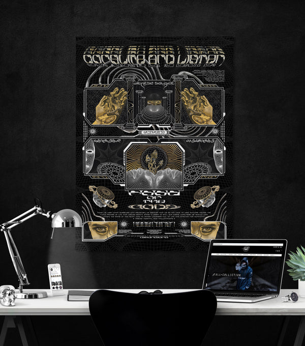 GOLDEN TEACHERS V2 • 𓍊𓋼𓍊 PSILOCYBIN Tribute • Limited Edition Vertical Canvas 