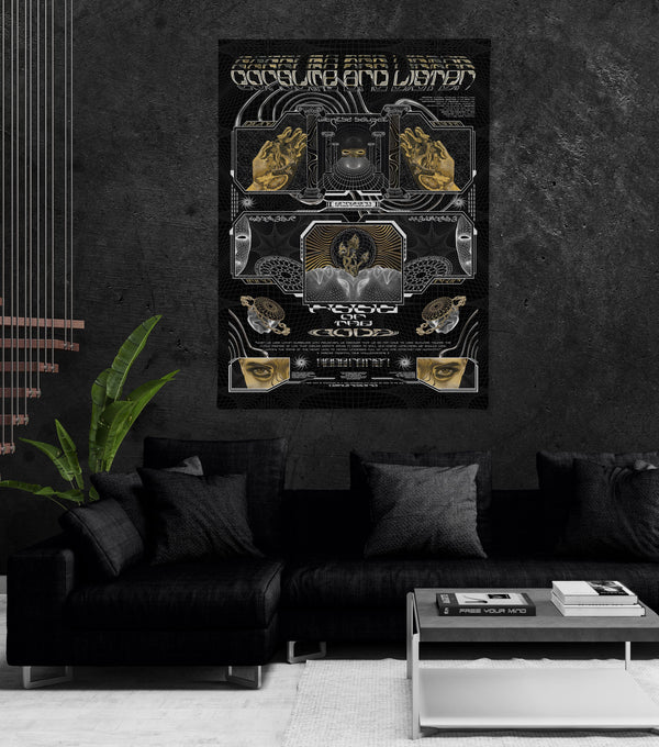 GOLDEN TEACHERS V2 • 𓍊𓋼𓍊 PSILOCYBIN Tribute • Limited Edition Vertical Canvas 