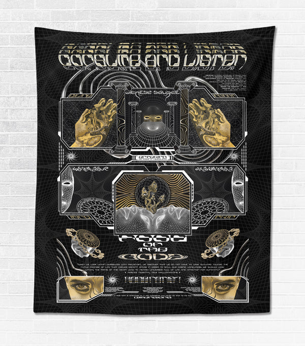 GOLDEN TEACHERS V2 • PSILOCYBIN Tribute • Wall Tapestry Decorative Tapestries 