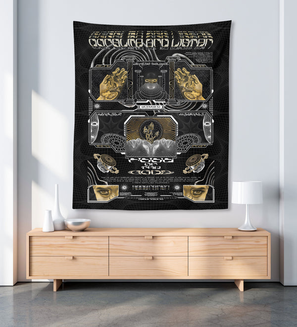 GOLDEN TEACHERS V2 • PSILOCYBIN Tribute • Wall Tapestry Decorative Tapestries 