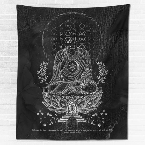 LOTUS THRONE V1 (sahasrāra सहस्रार) • GLENN THOMSON • Wall Tapestry Tapestry 