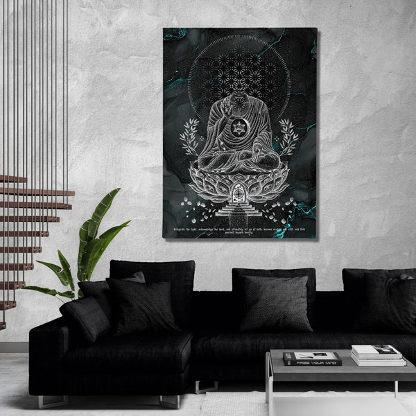 LOTUS V3 TEAL Canvas Wraps 