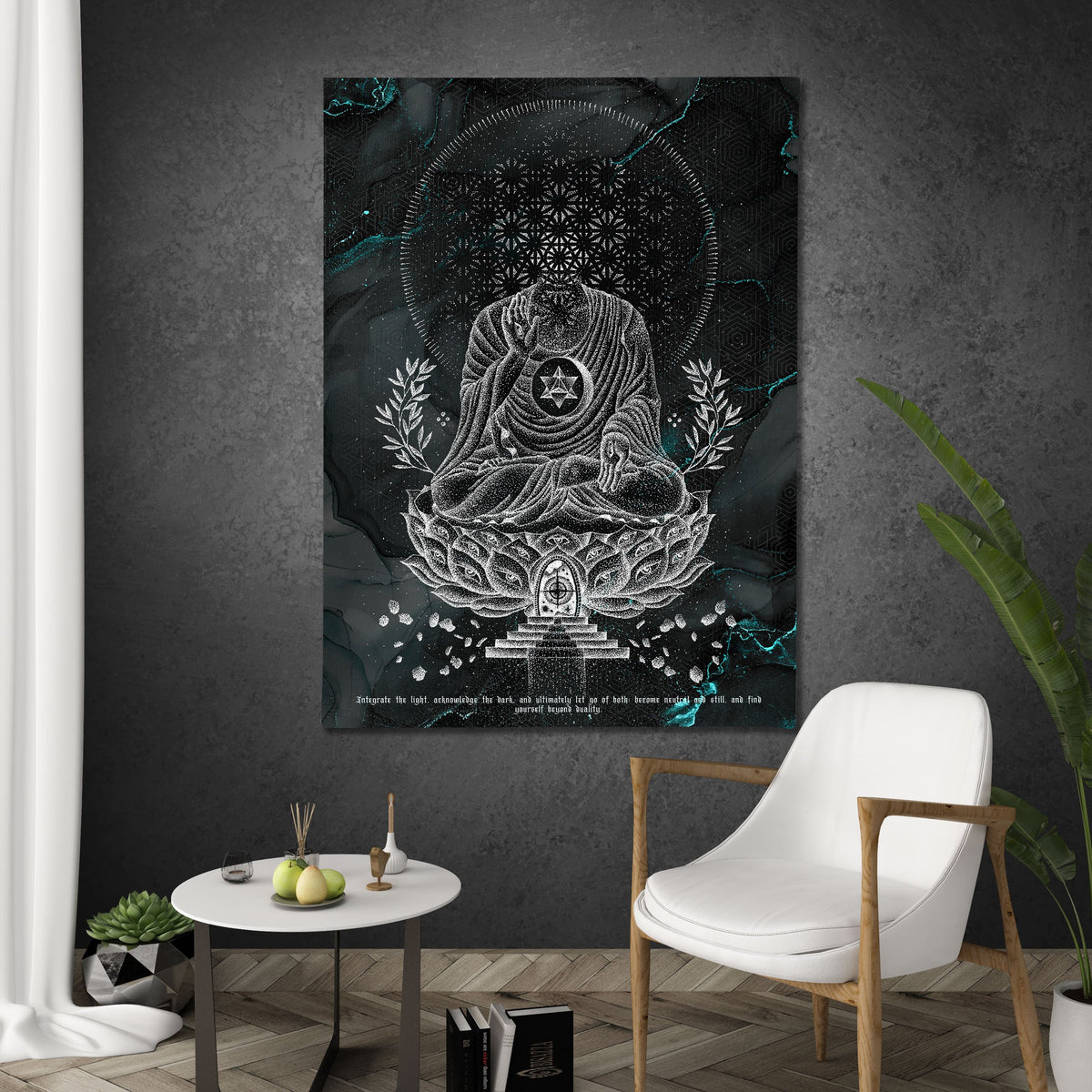 LOTUS V3 TEAL Canvas Wraps 