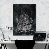 LOTUS V3 TEAL Canvas Wraps 