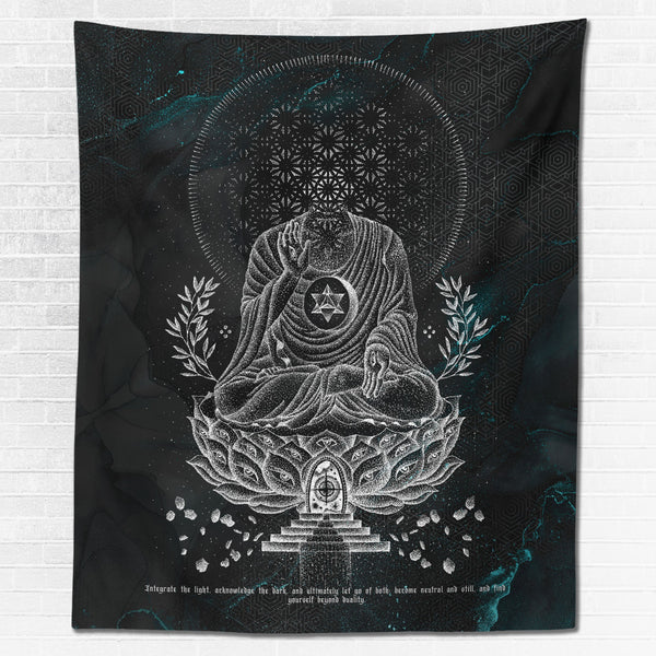 LOTUS THRONE V2 (sahasrāra सहस्रार) • GLENN THOMSON • Wall Tapestry Tapestry 