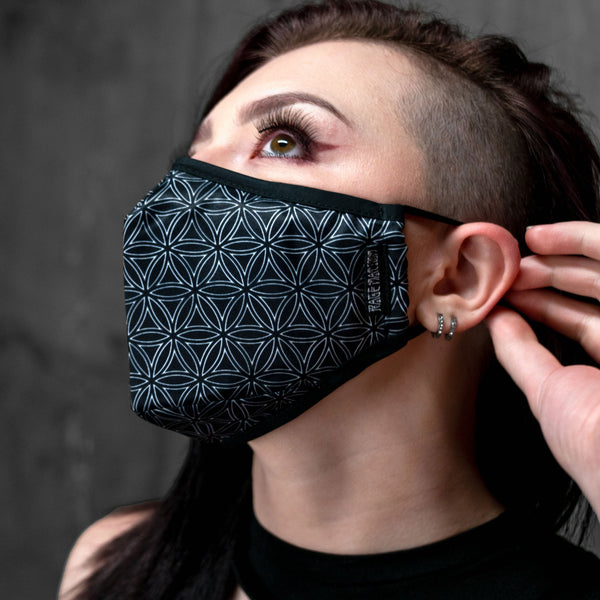FLOWER OF LIFE • Satin Face Mask + Filters Mask 
