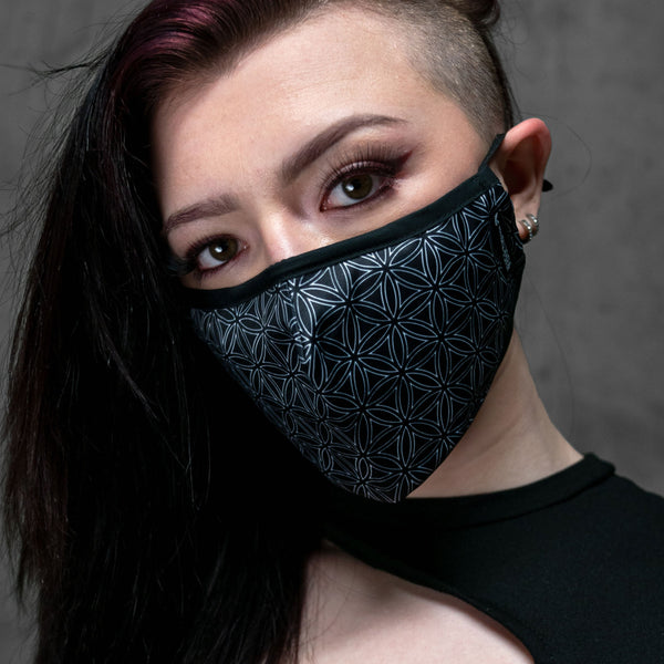FLOWER OF LIFE • Satin Face Mask + Filters Mask 