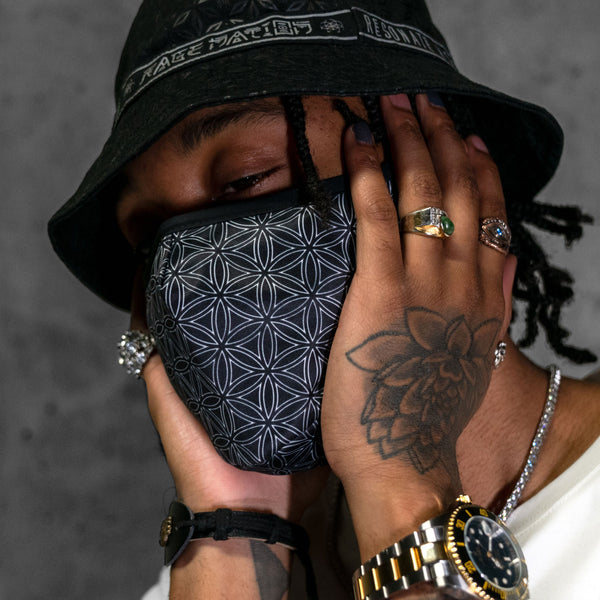 FLOWER OF LIFE • Satin Face Mask + Filters Mask 