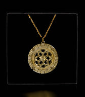 YELLOW GOLD PLATED • 925 Silver Geometric Amulet Jewelry 