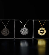 YELLOW GOLD PLATED • 925 Silver Geometric Amulet Jewelry 