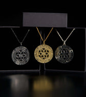 ANTIQUE SILVER • 925 Sterling Silver Geometric Amulet Jewelry 