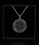 ANTIQUE SILVER • 925 Sterling Silver Geometric Amulet Jewelry 