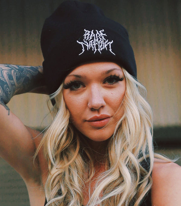 END THE HATE V1 • Metal Logo Knit Beanie Beanie 