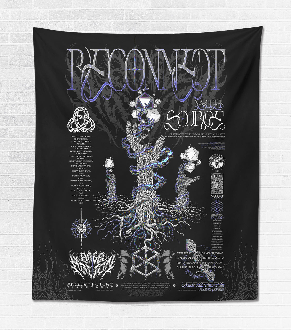 RECONNECT WITH SOURCE • Wall Tapestry 