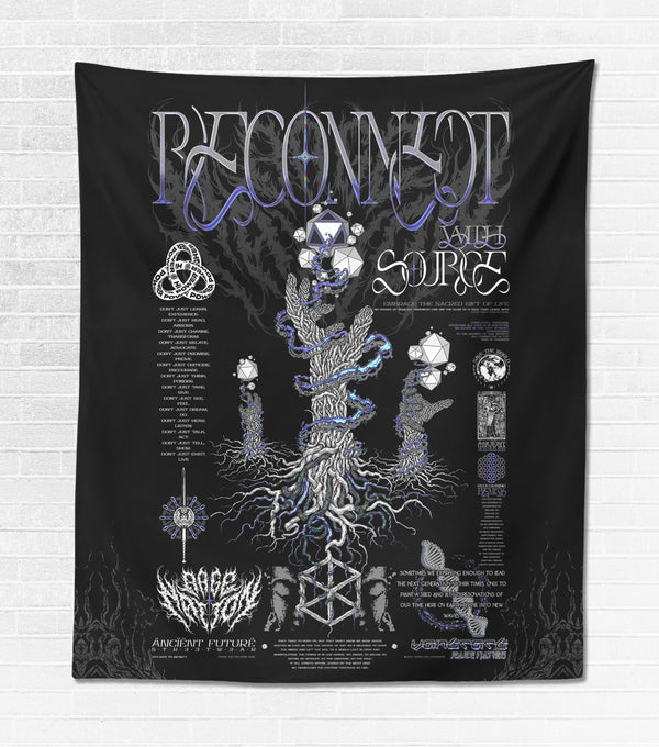 RECONNECT WITH SOURCE • Wall Tapestry 