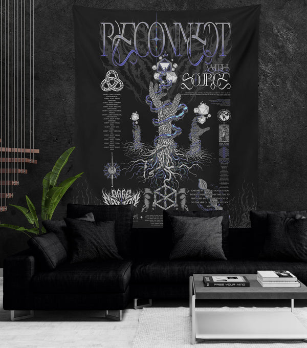 RECONNECT WITH SOURCE • Wall Tapestry 