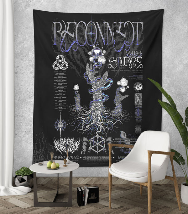 RECONNECT WITH SOURCE • Wall Tapestry 