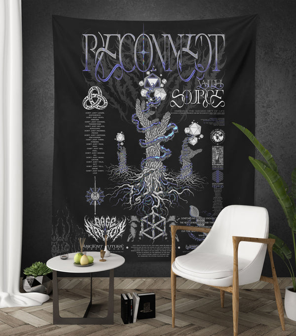 RECONNECT WITH SOURCE • Wall Tapestry 