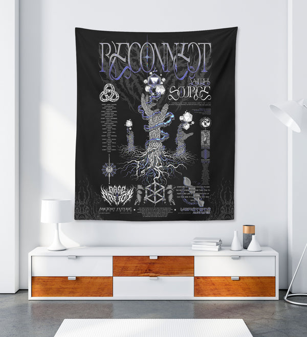 RECONNECT WITH SOURCE • Wall Tapestry 