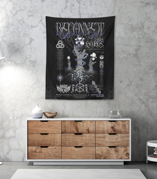 RECONNECT WITH SOURCE • Wall Tapestry 