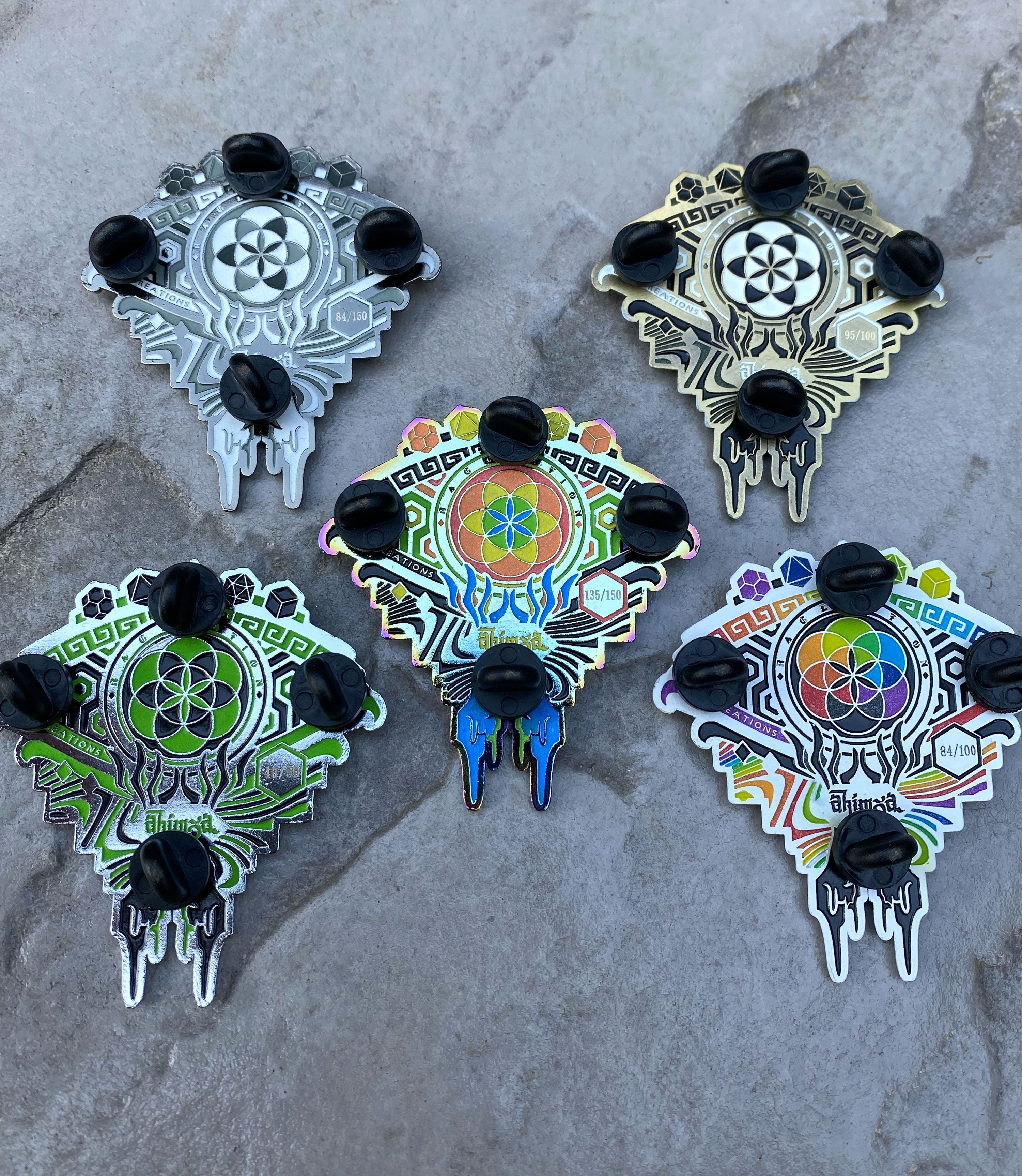 AHIMSA • FULL COLLECTION • 5 LE Hat Pins Pins 