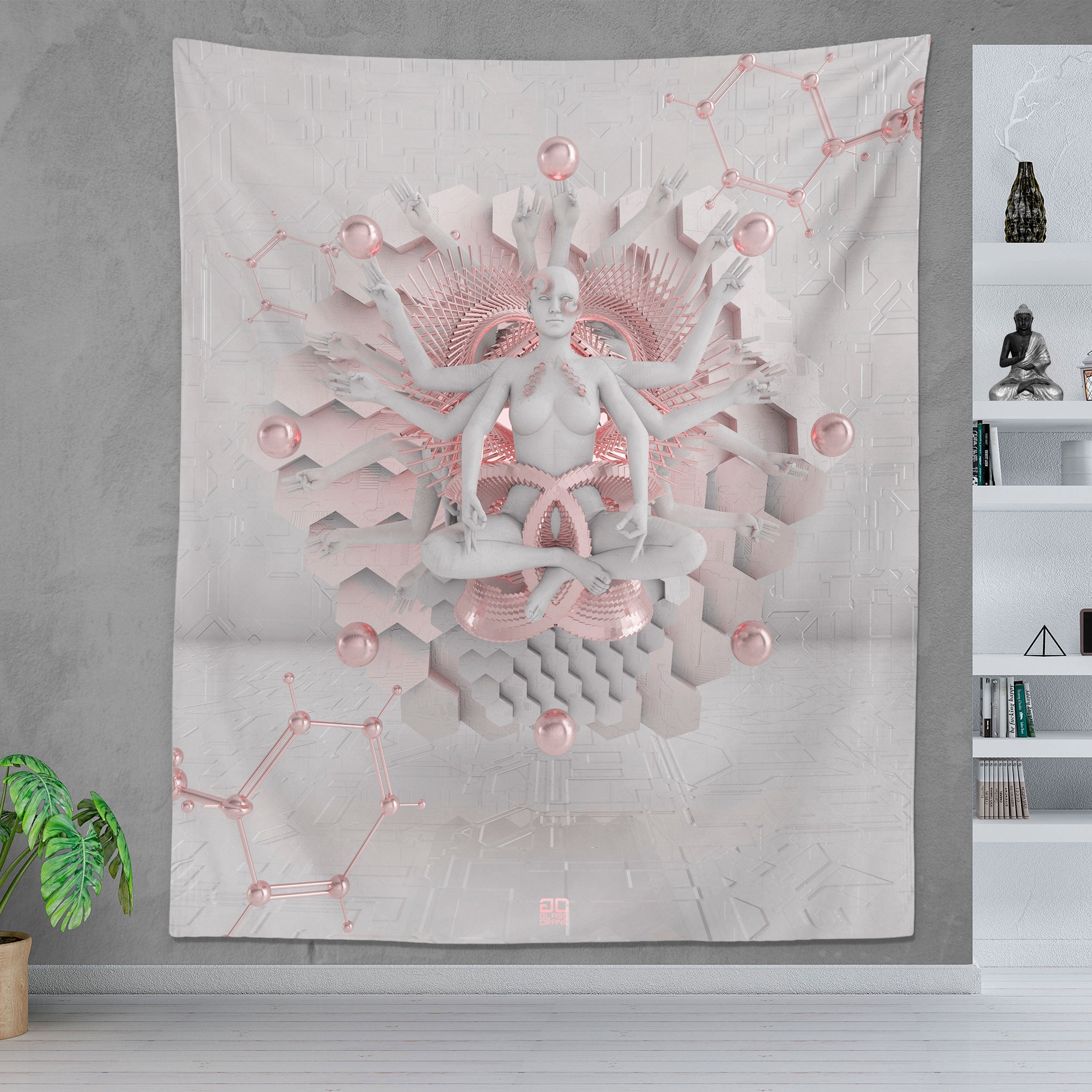GOT EM • GLASS CRANE • Wall Tapestry Tapestry 